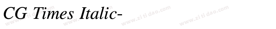 CG Times Italic字体转换
